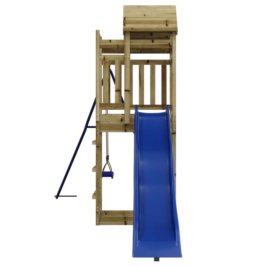 Spielturm aus imprägniertem Kiefernholz und massivem Douglasien- und Kiefernholz