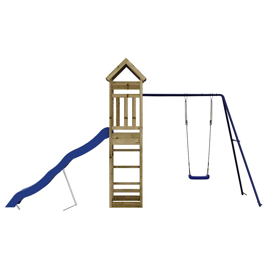 Spielturm aus imprägniertem Kiefernholz und massivem Douglasien- und Kiefernholz