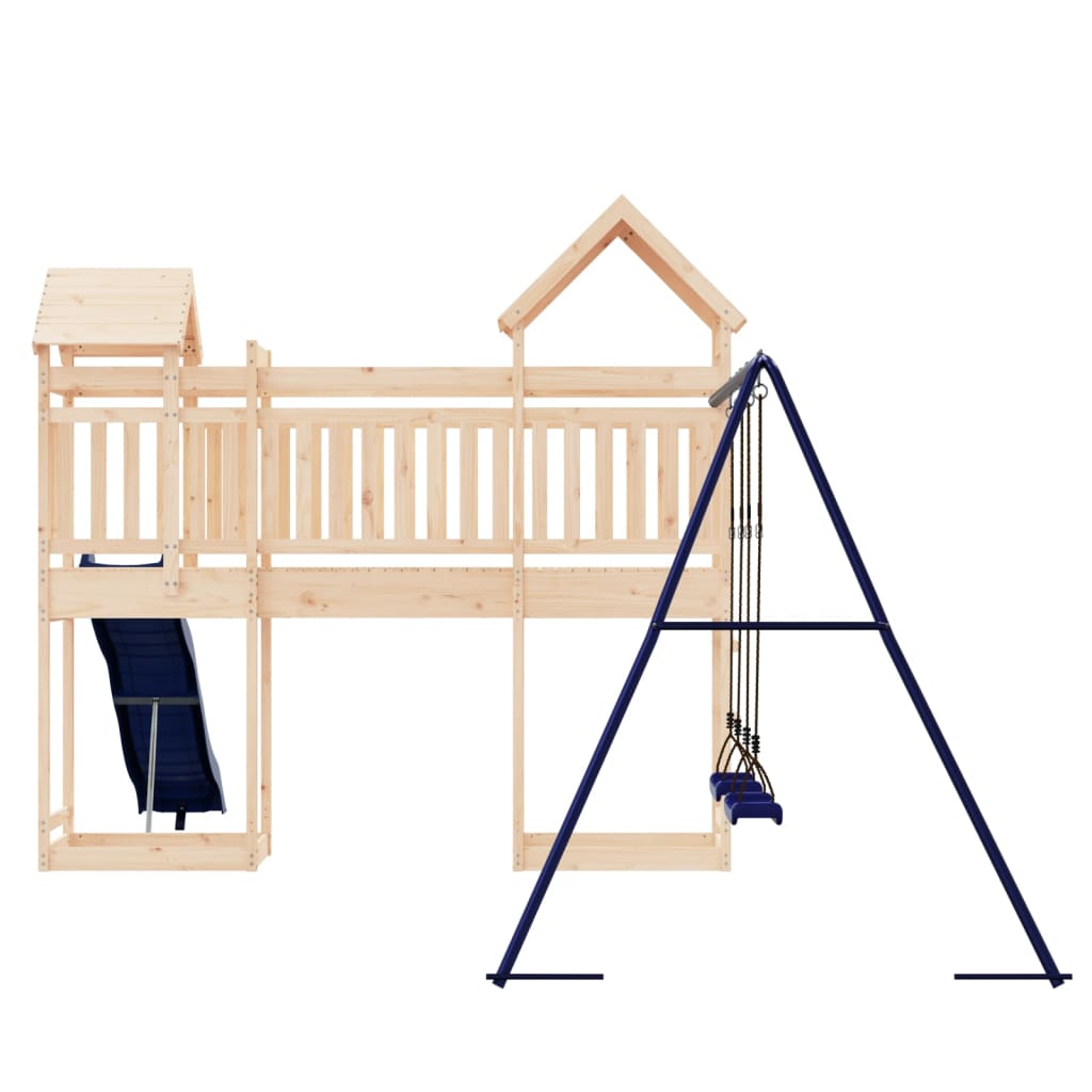 Spielturm aus imprägniertem Kiefernholz und massivem Douglasien- und Kiefernholz