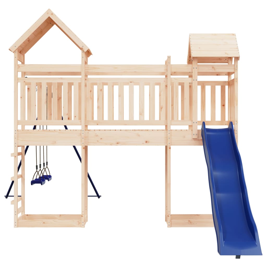 Spielturm aus imprägniertem Kiefernholz und massivem Douglasien- und Kiefernholz