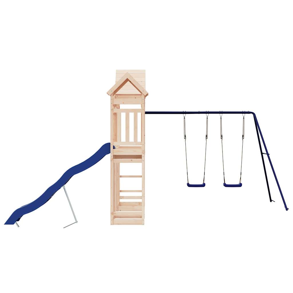 Spielturm aus imprägniertem Kiefernholz und massivem Douglasien- und Kiefernholz
