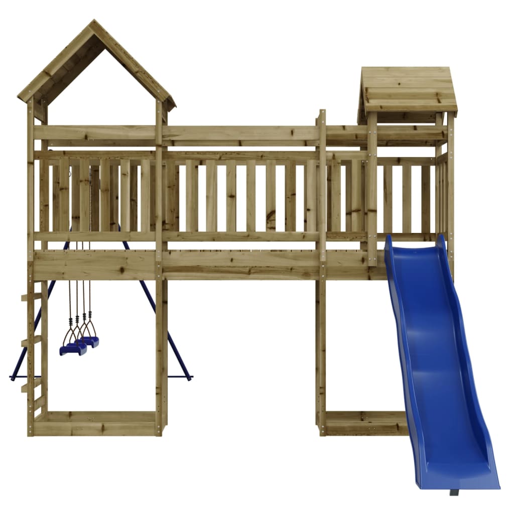 Spielturm aus imprägniertem Kiefernholz und massivem Douglasien- und Kiefernholz