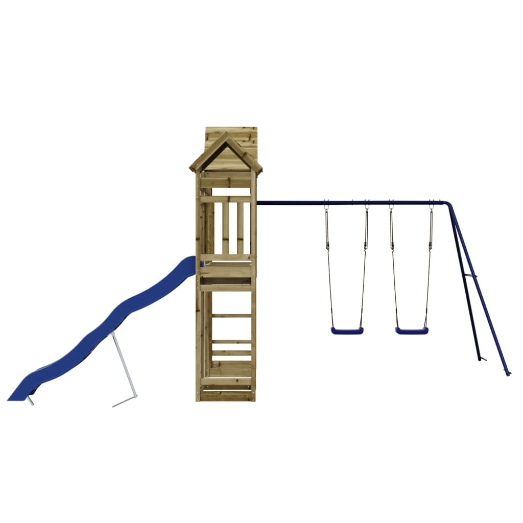 Spielturm aus imprägniertem Kiefernholz und massivem Douglasien- und Kiefernholz