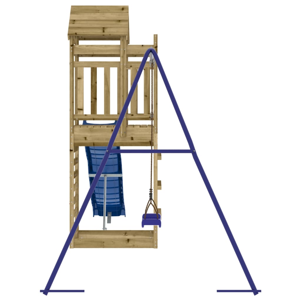 Spielturm aus imprägniertem Kiefernholz und massivem Douglasien- und Kiefernholz
