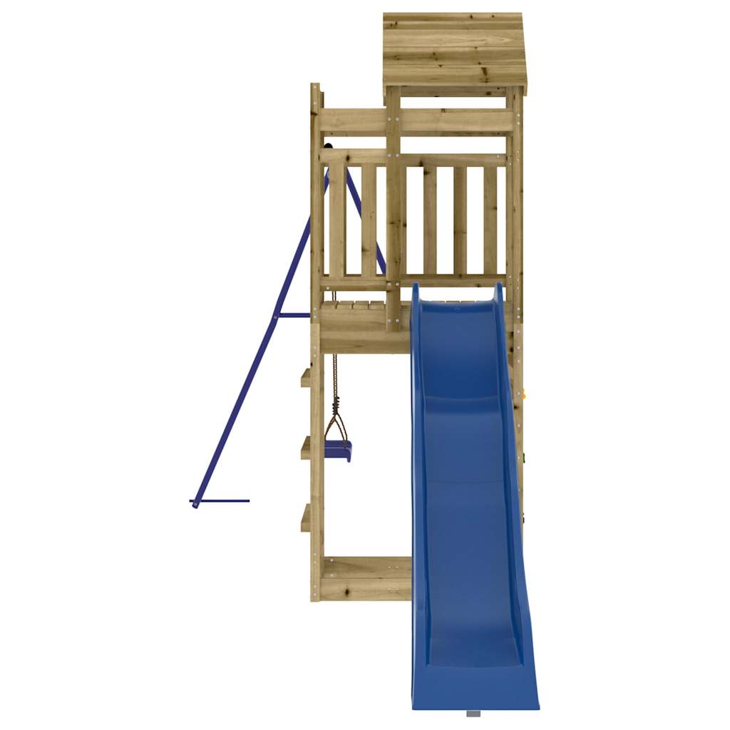 Spielturm aus imprägniertem Kiefernholz und massivem Douglasien- und Kiefernholz