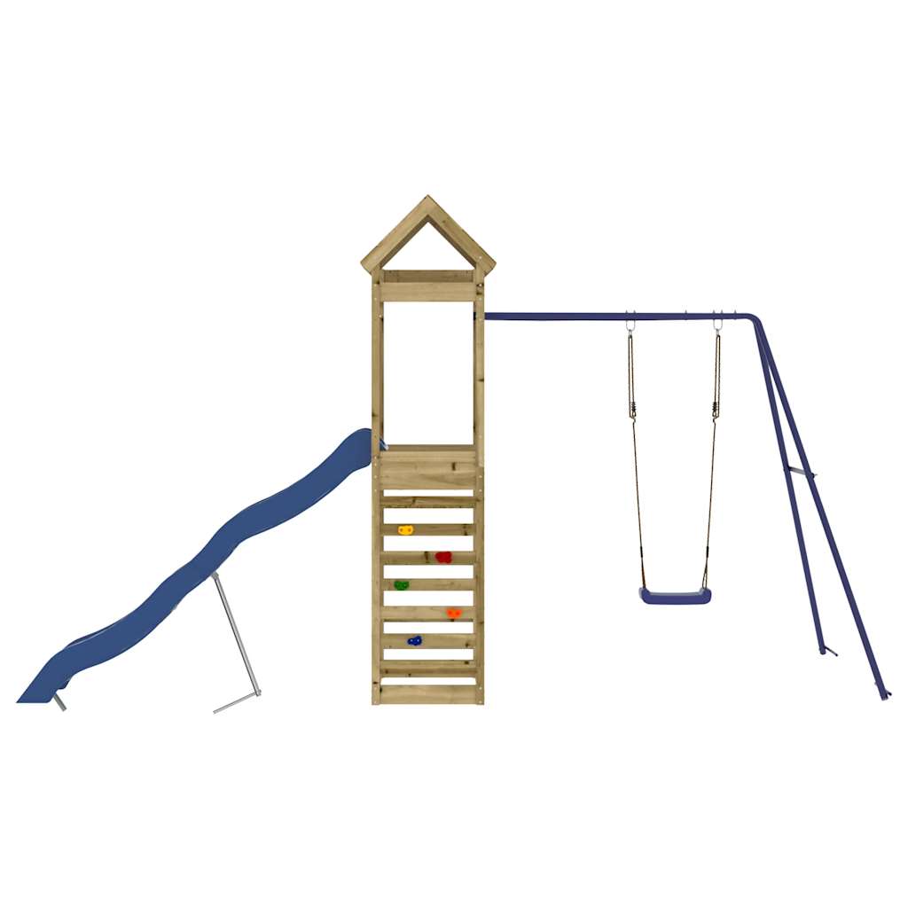 Spielturm aus imprägniertem Kiefernholz und massivem Douglasien- und Kiefernholz