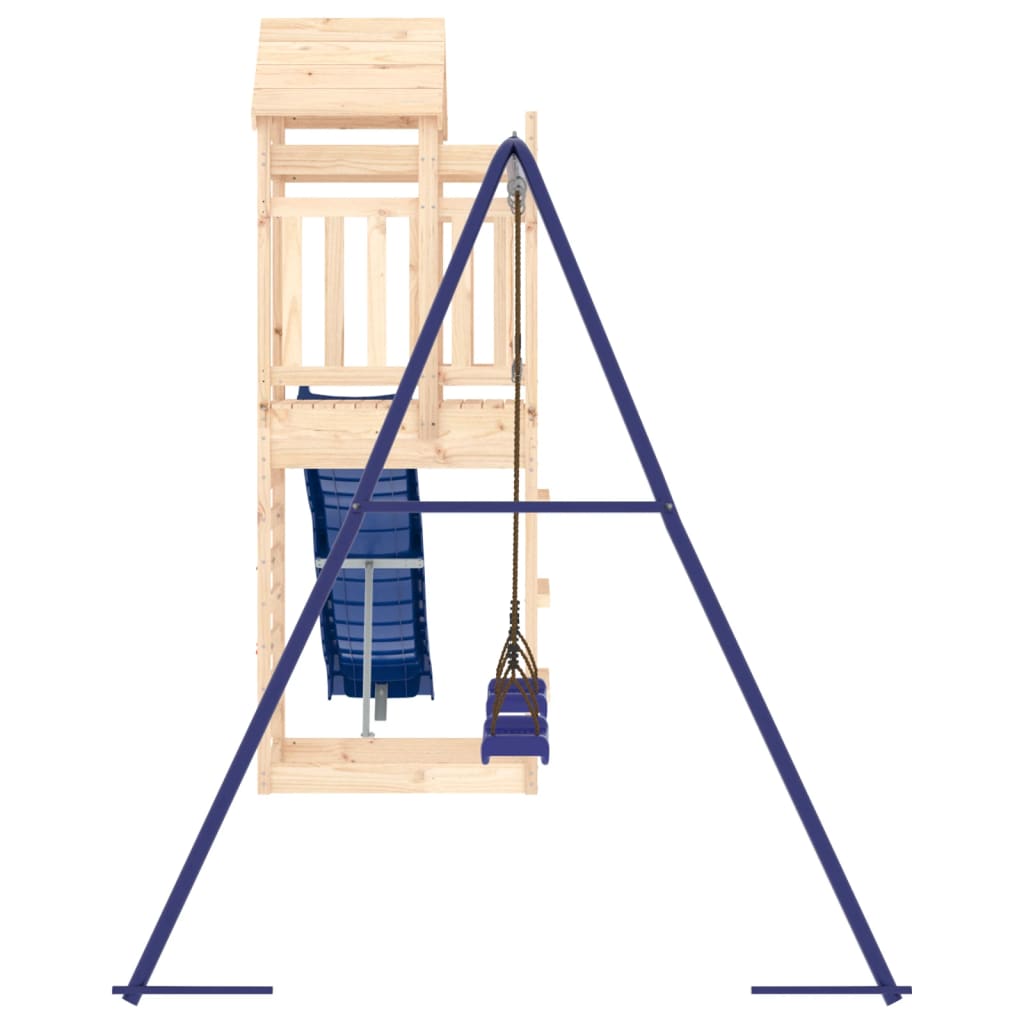 Spielturm aus imprägniertem Kiefernholz und massivem Douglasien- und Kiefernholz