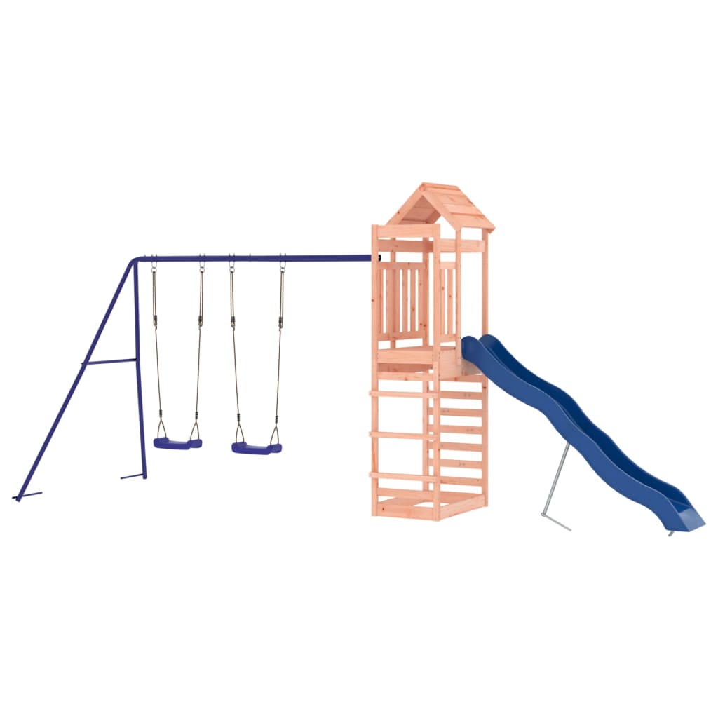 Spielturm aus imprägniertem Kiefernholz und massivem Douglasien- und Kiefernholz