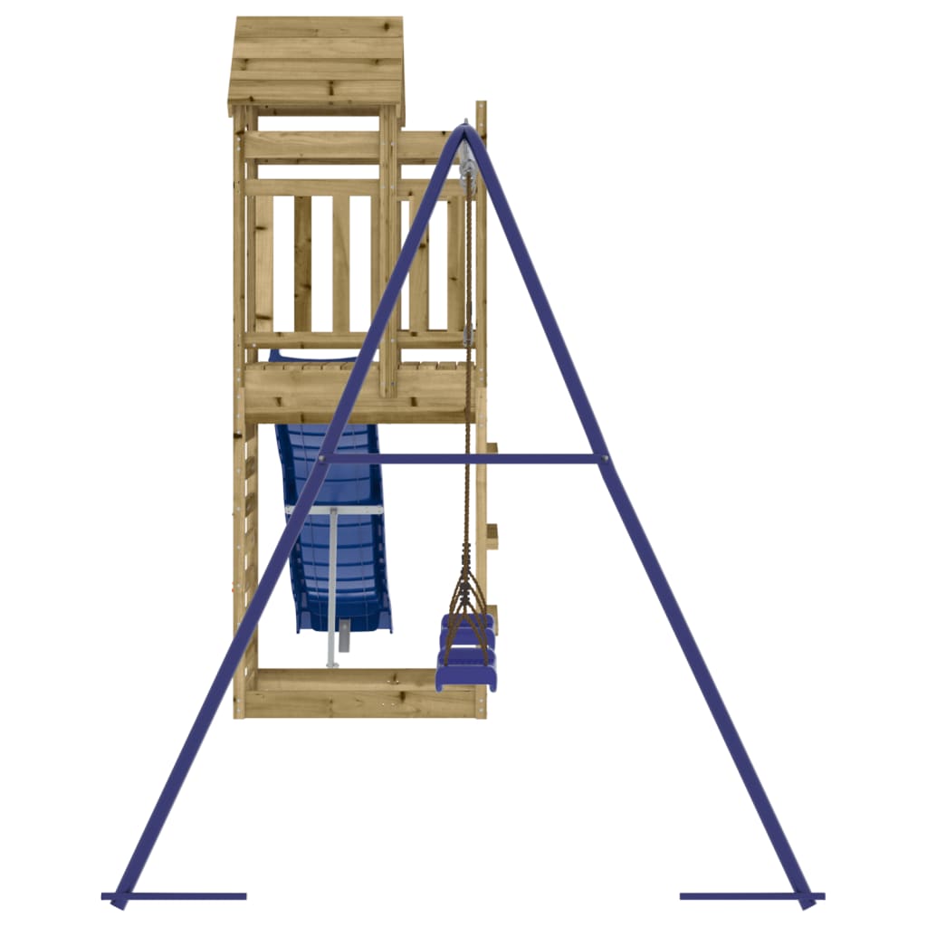 Spielturm aus imprägniertem Kiefernholz und massivem Douglasien- und Kiefernholz