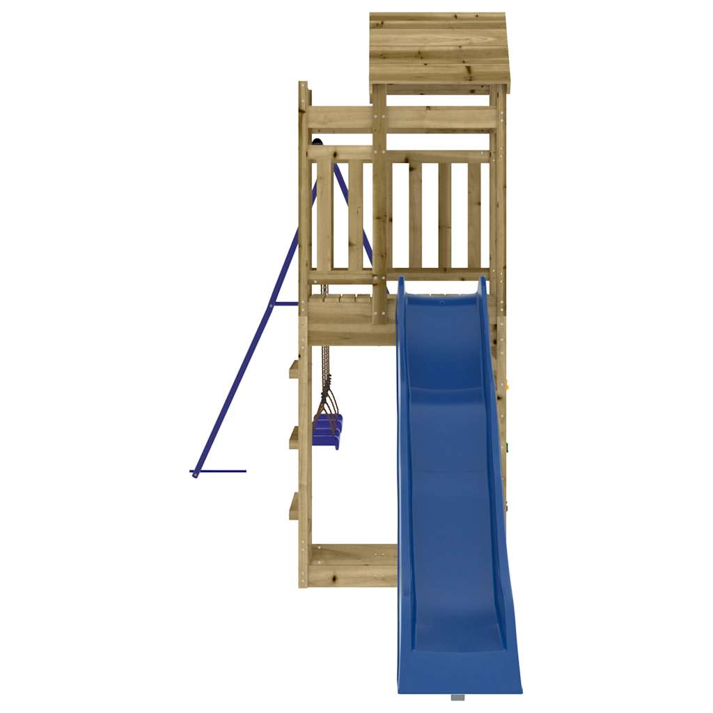 Spielturm aus imprägniertem Kiefernholz und massivem Douglasien- und Kiefernholz