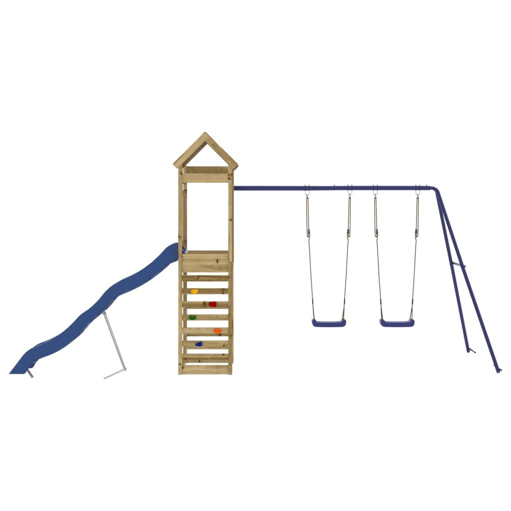 Spielturm aus imprägniertem Kiefernholz und massivem Douglasien- und Kiefernholz