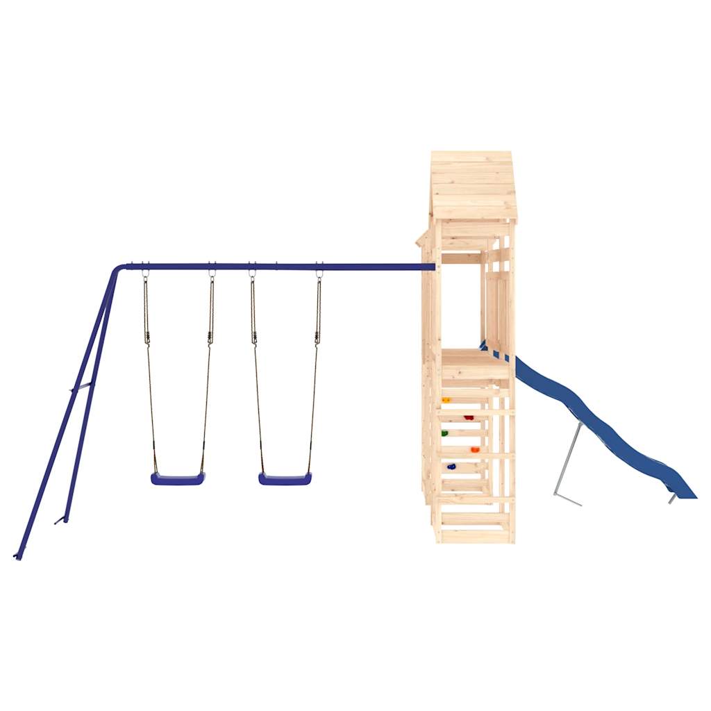 Spielturm aus imprägniertem Kiefernholz und massivem Douglasien- und Kiefernholz