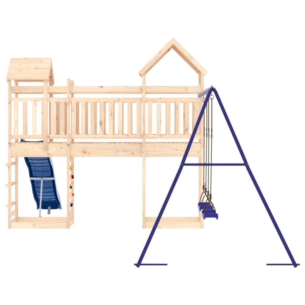 Spielturm aus imprägniertem Kiefernholz und massivem Douglasien- und Kiefernholz