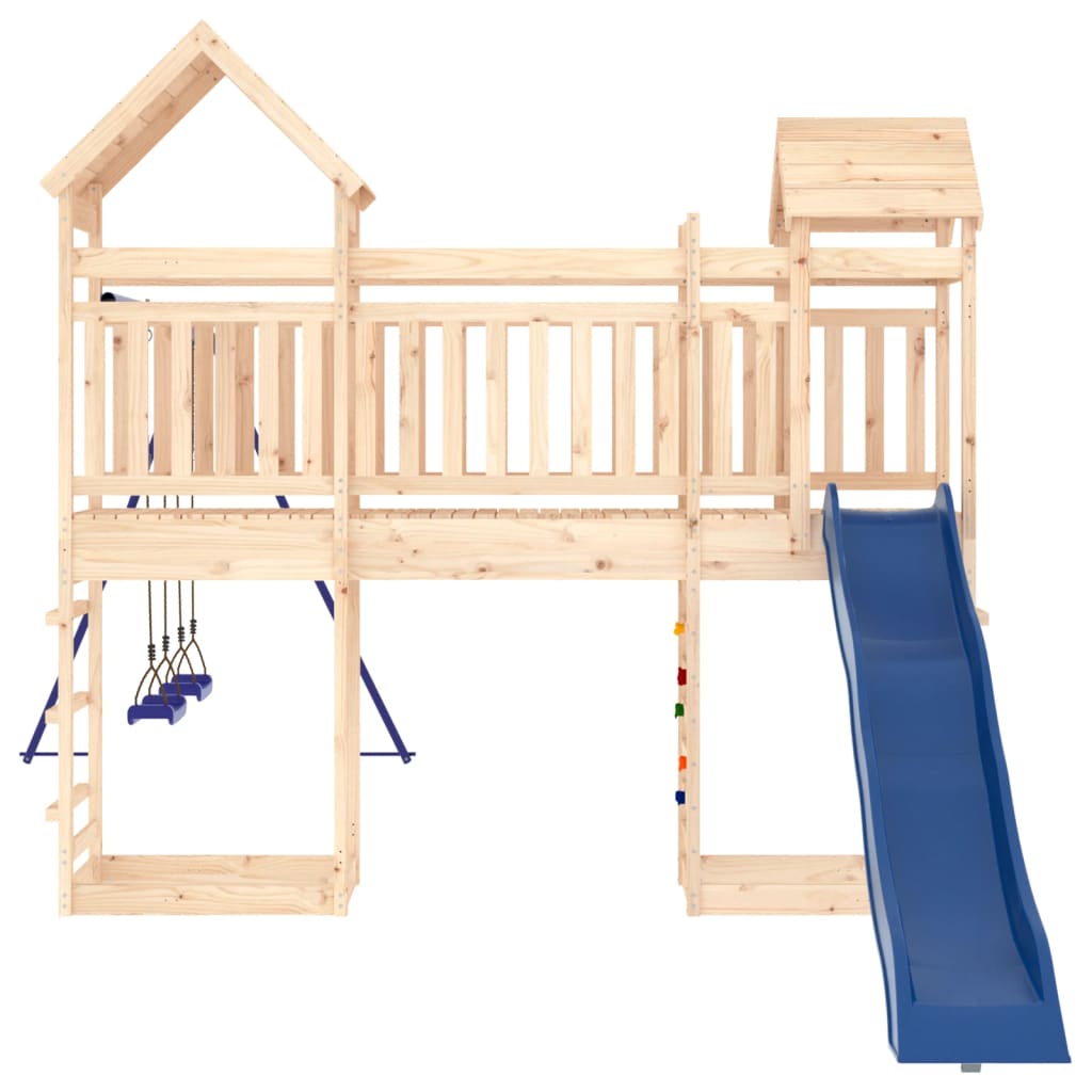 Spielturm aus imprägniertem Kiefernholz und massivem Douglasien- und Kiefernholz