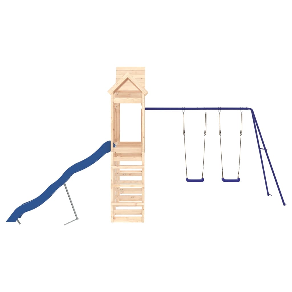 Spielturm aus imprägniertem Kiefernholz und massivem Douglasien- und Kiefernholz