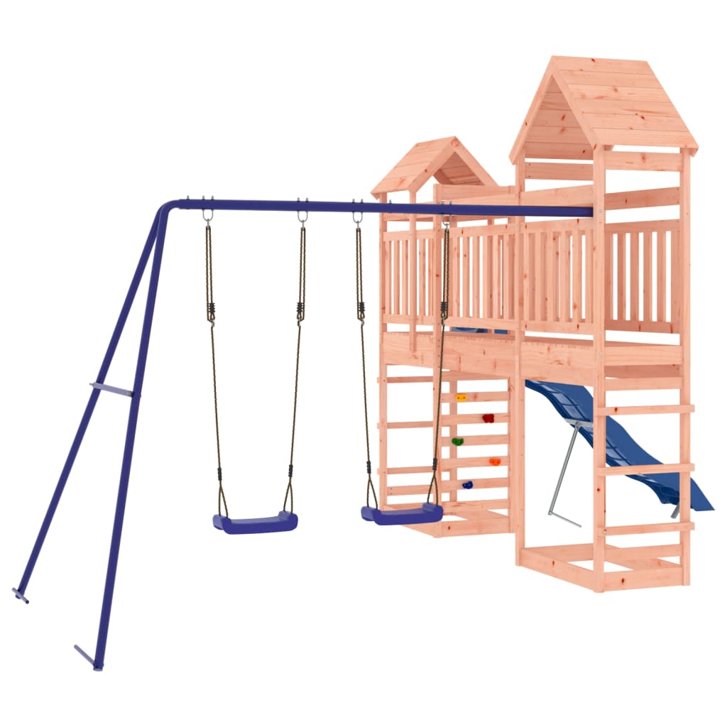 Spielturm aus imprägniertem Kiefernholz und massivem Douglasien- und Kiefernholz