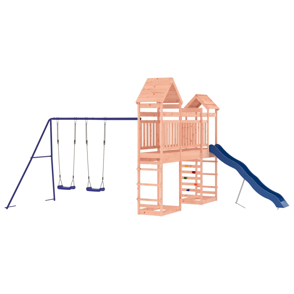 Spielturm aus imprägniertem Kiefernholz und massivem Douglasien- und Kiefernholz