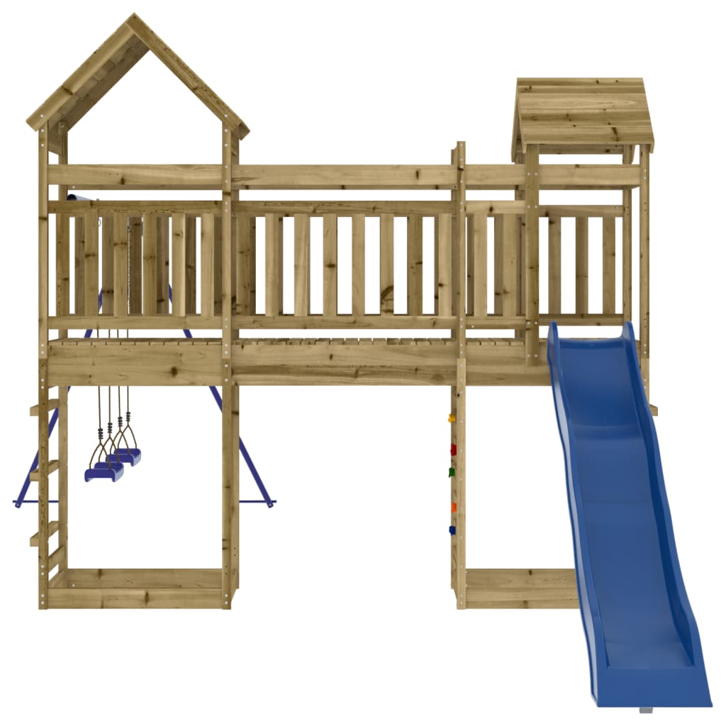 Spielturm aus imprägniertem Kiefernholz und massivem Douglasien- und Kiefernholz