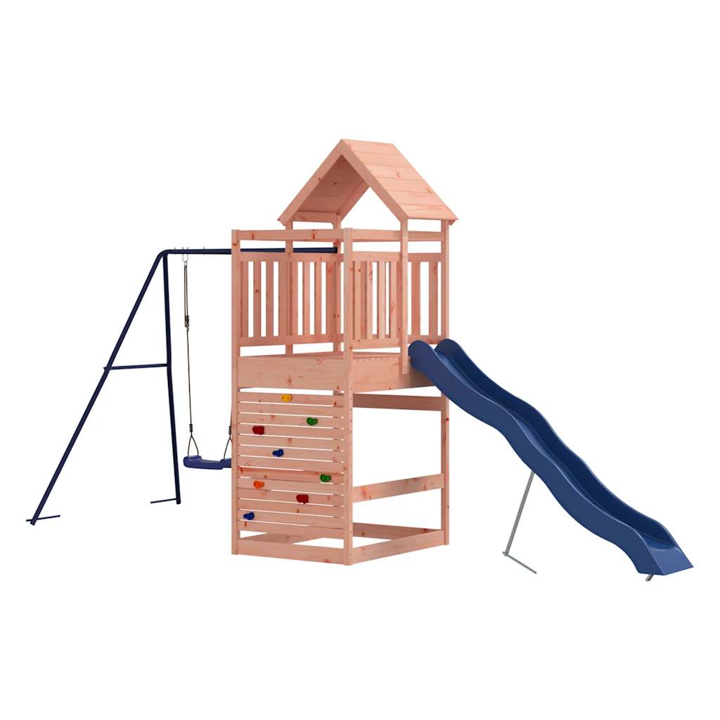 Spielturm aus imprägniertem Kiefernholz und massivem Douglasien- und Kiefernholz