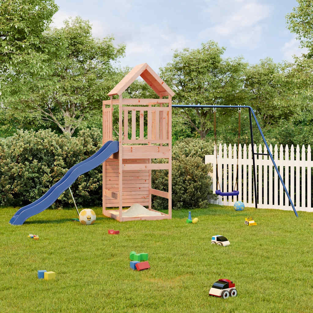 Spielturm aus imprägniertem Kiefernholz und massivem Douglasien- und Kiefernholz