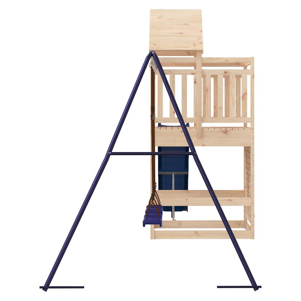 Spielturm aus imprägniertem Kiefernholz und massivem Douglasien- und Kiefernholz