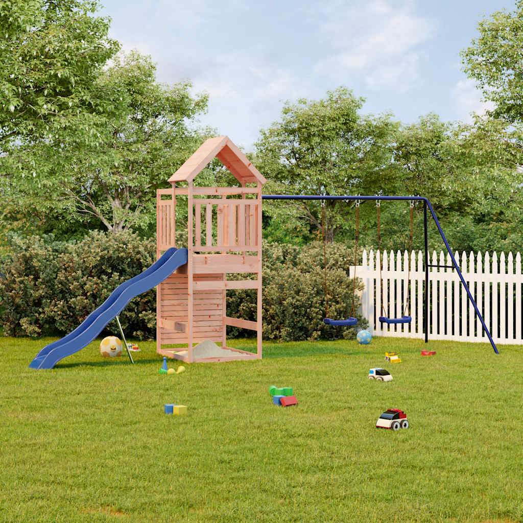 Spielturm aus imprägniertem Kiefernholz und massivem Douglasien- und Kiefernholz
