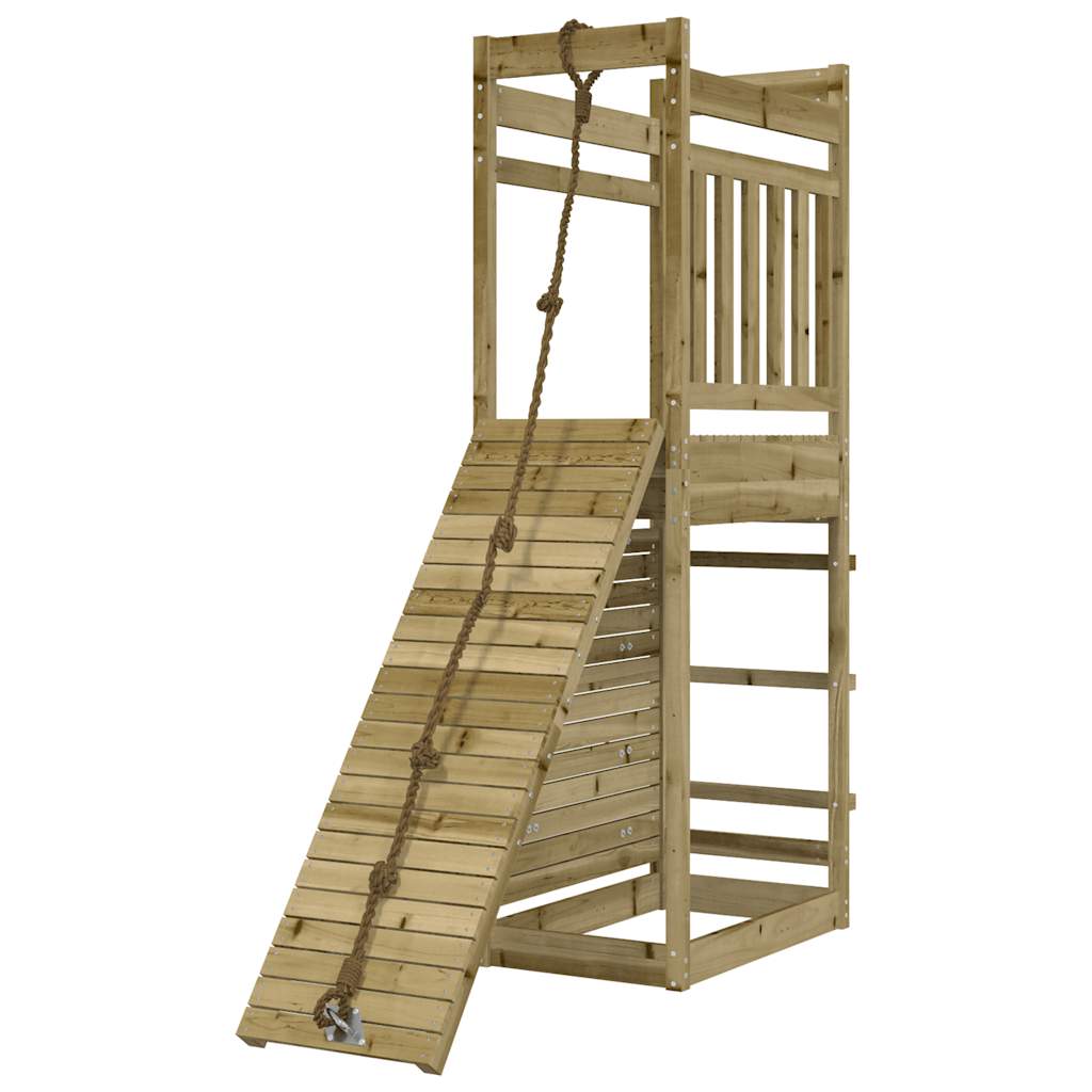 Spielturm aus imprägniertem Kiefernholz und massivem Douglasien- und Kiefernholz