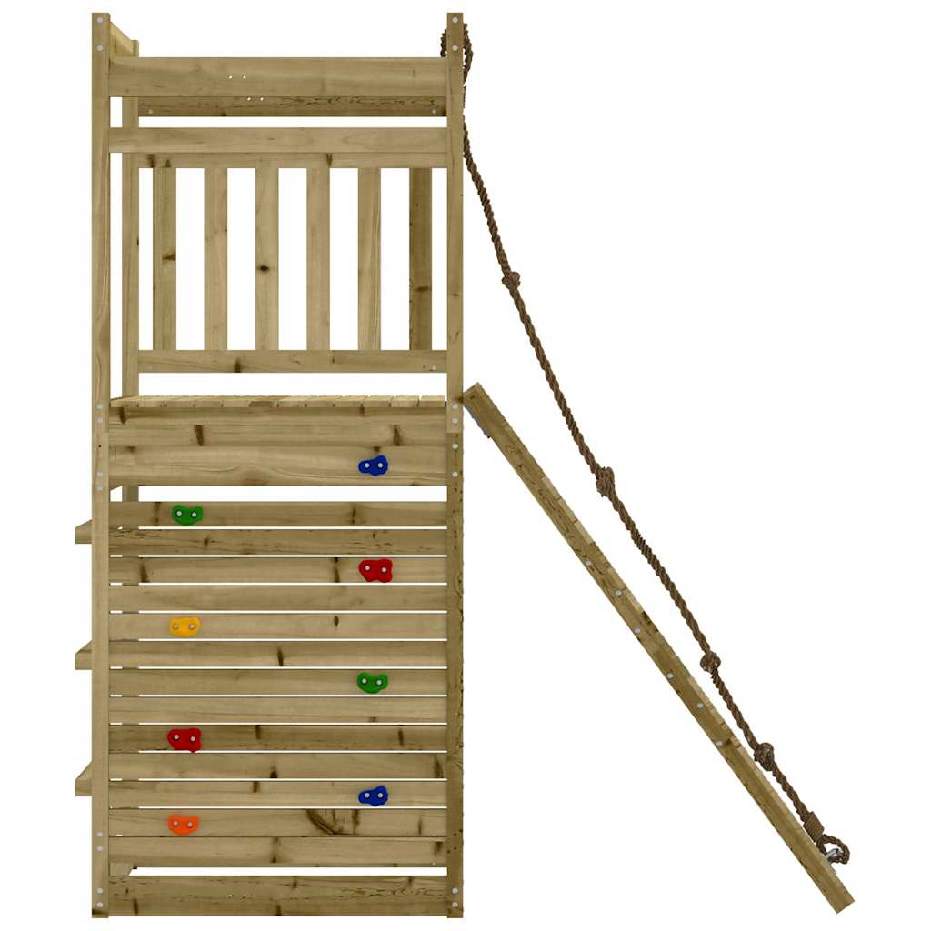 Spielturm aus imprägniertem Kiefernholz und massivem Douglasien- und Kiefernholz