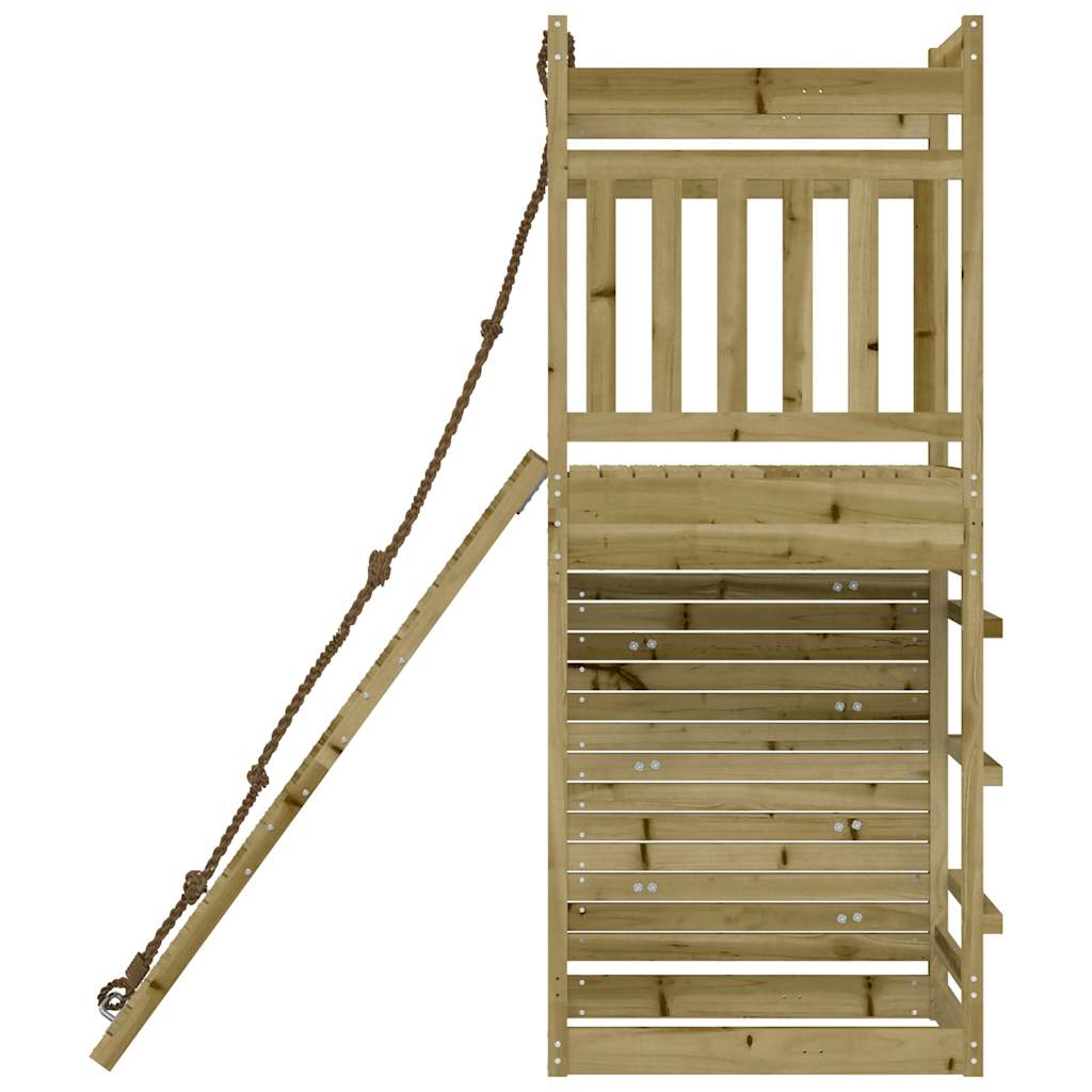 Spielturm aus imprägniertem Kiefernholz und massivem Douglasien- und Kiefernholz