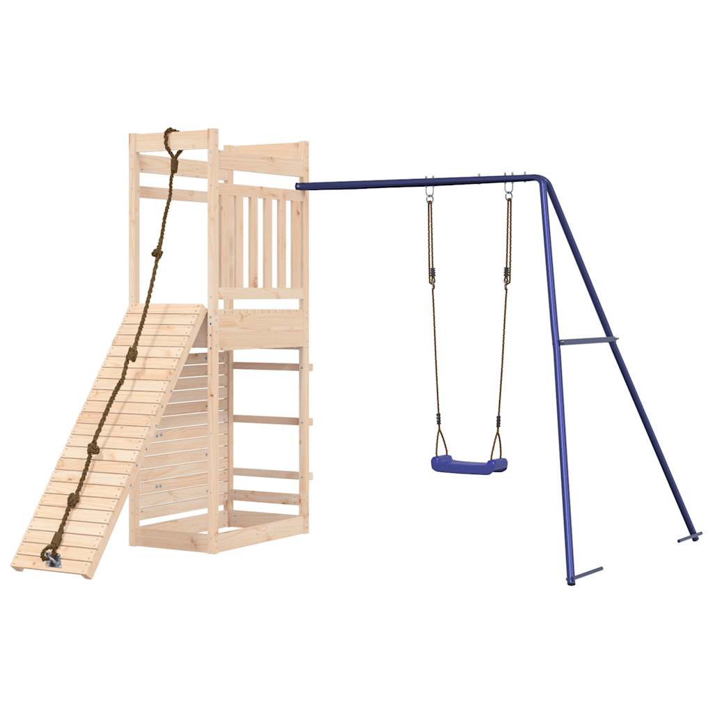 Spielturm aus imprägniertem Kiefernholz und massivem Douglasien- und Kiefernholz