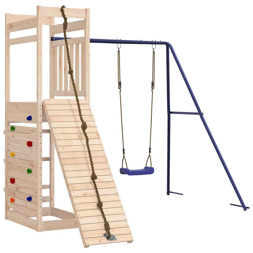Spielturm aus imprägniertem Kiefernholz und massivem Douglasien- und Kiefernholz