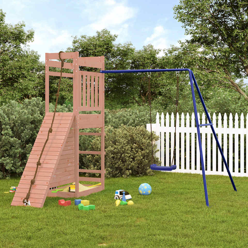 Spielturm aus imprägniertem Kiefernholz und massivem Douglasien- und Kiefernholz