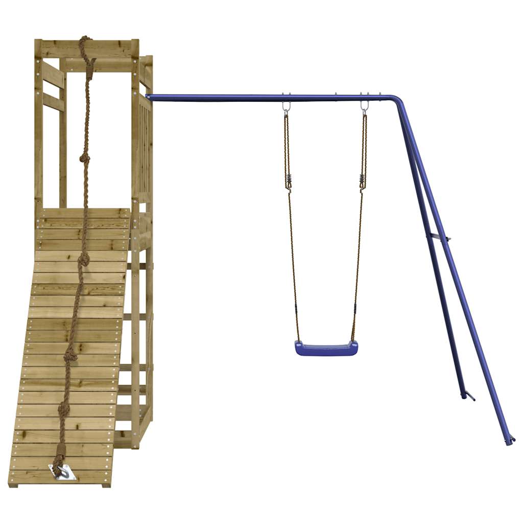 Spielturm aus imprägniertem Kiefernholz und massivem Douglasien- und Kiefernholz