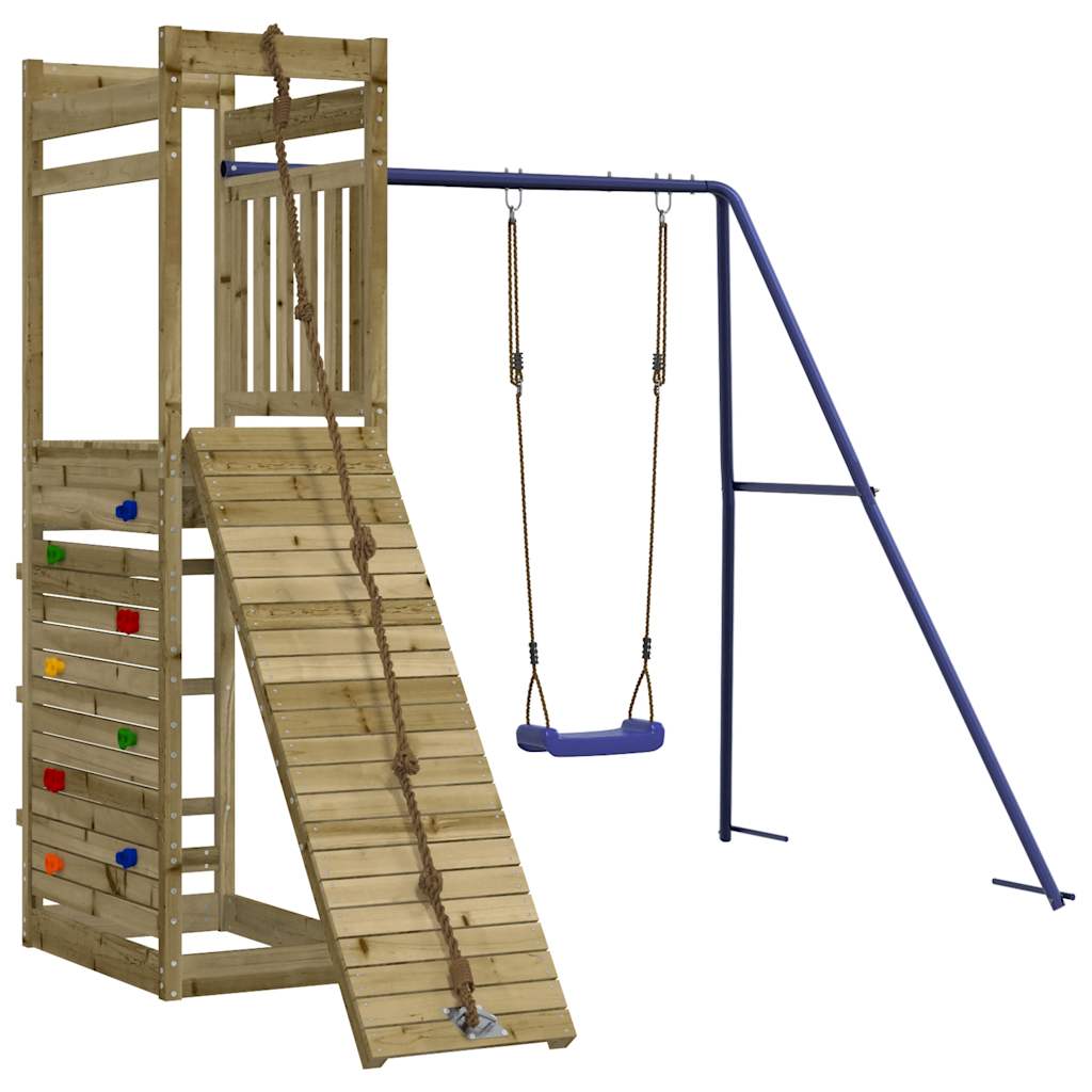 Spielturm aus imprägniertem Kiefernholz und massivem Douglasien- und Kiefernholz