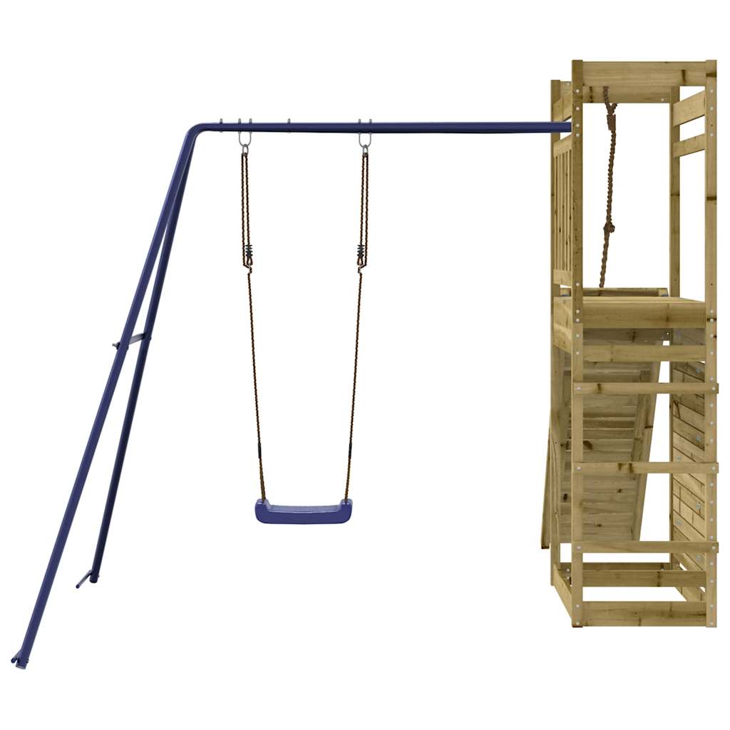 Spielturm aus imprägniertem Kiefernholz und massivem Douglasien- und Kiefernholz