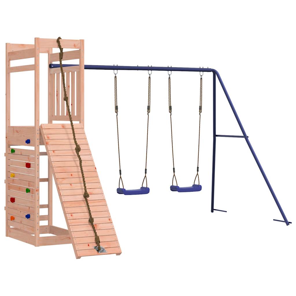 Spielturm aus imprägniertem Kiefernholz und massivem Douglasien- und Kiefernholz