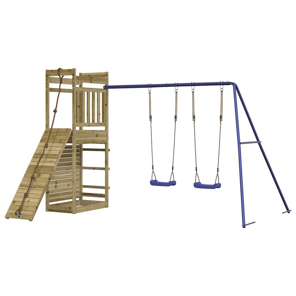Spielturm aus imprägniertem Kiefernholz und massivem Douglasien- und Kiefernholz