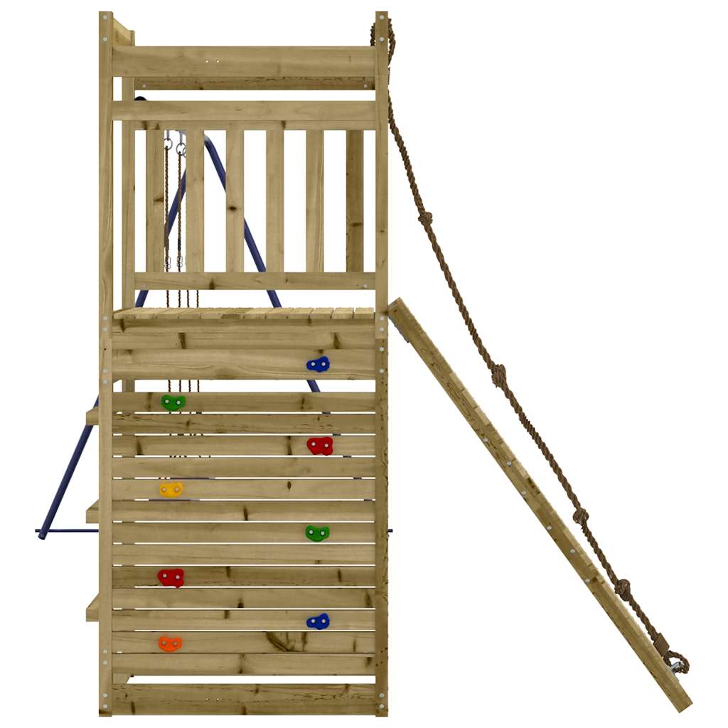 Spielturm aus imprägniertem Kiefernholz und massivem Douglasien- und Kiefernholz