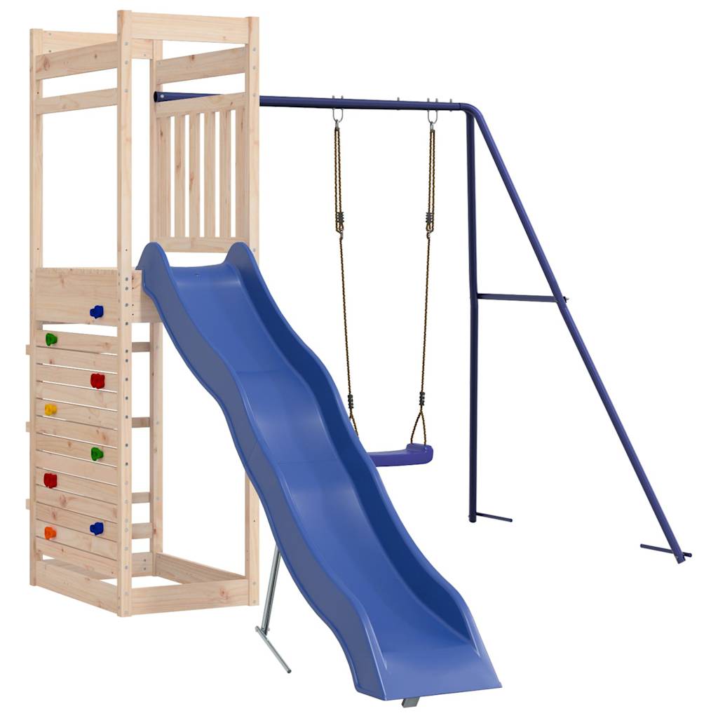Spielturm aus imprägniertem Kiefernholz und massivem Douglasien- und Kiefernholz