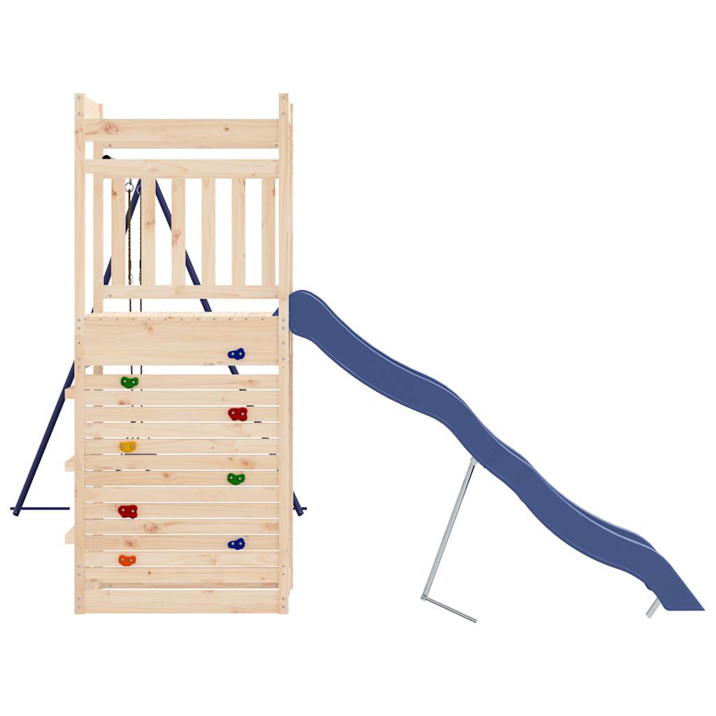 Spielturm aus imprägniertem Kiefernholz und massivem Douglasien- und Kiefernholz