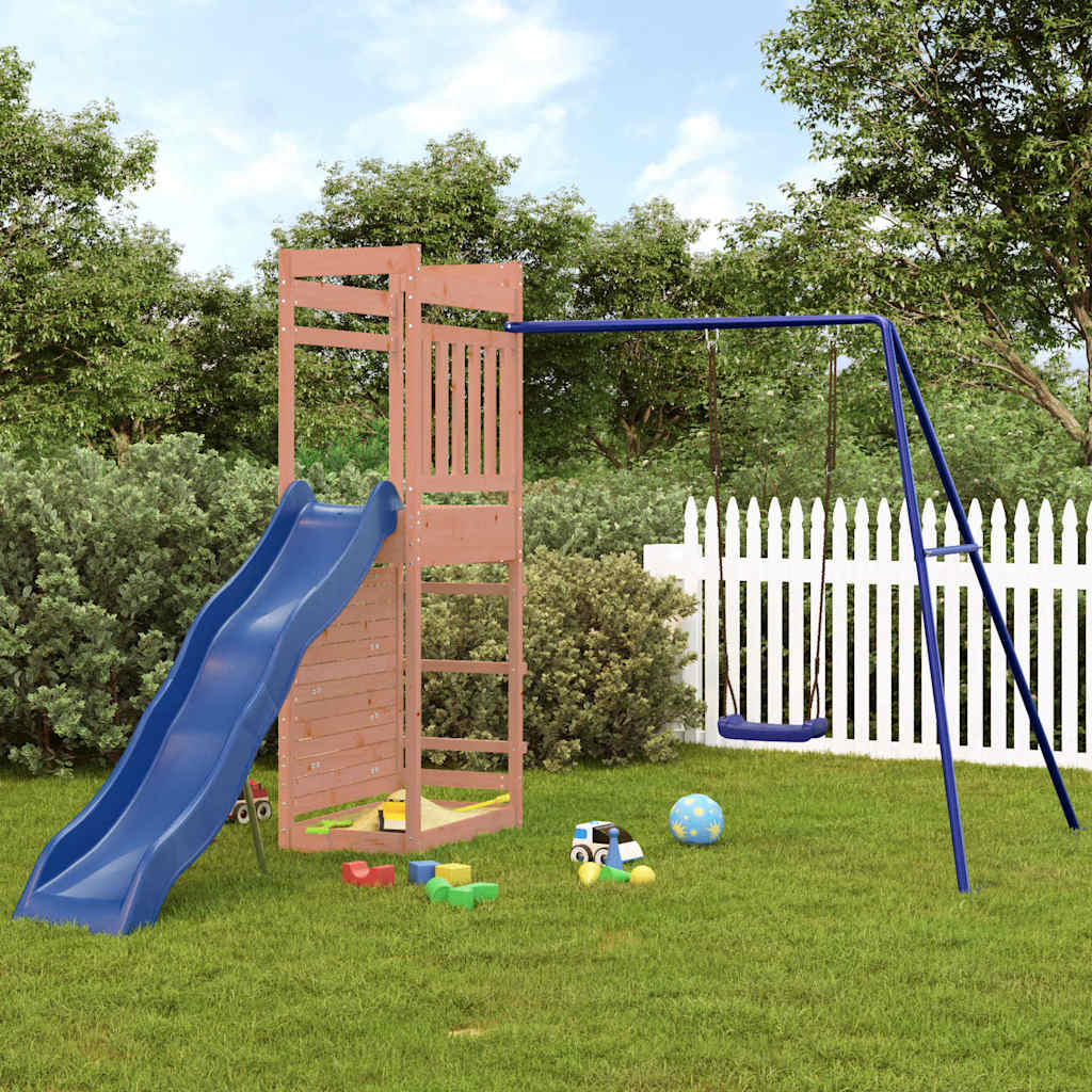 Spielturm aus imprägniertem Kiefernholz und massivem Douglasien- und Kiefernholz