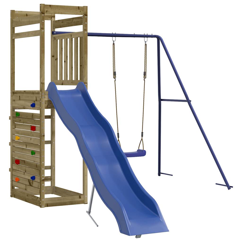 Spielturm aus imprägniertem Kiefernholz und massivem Douglasien- und Kiefernholz