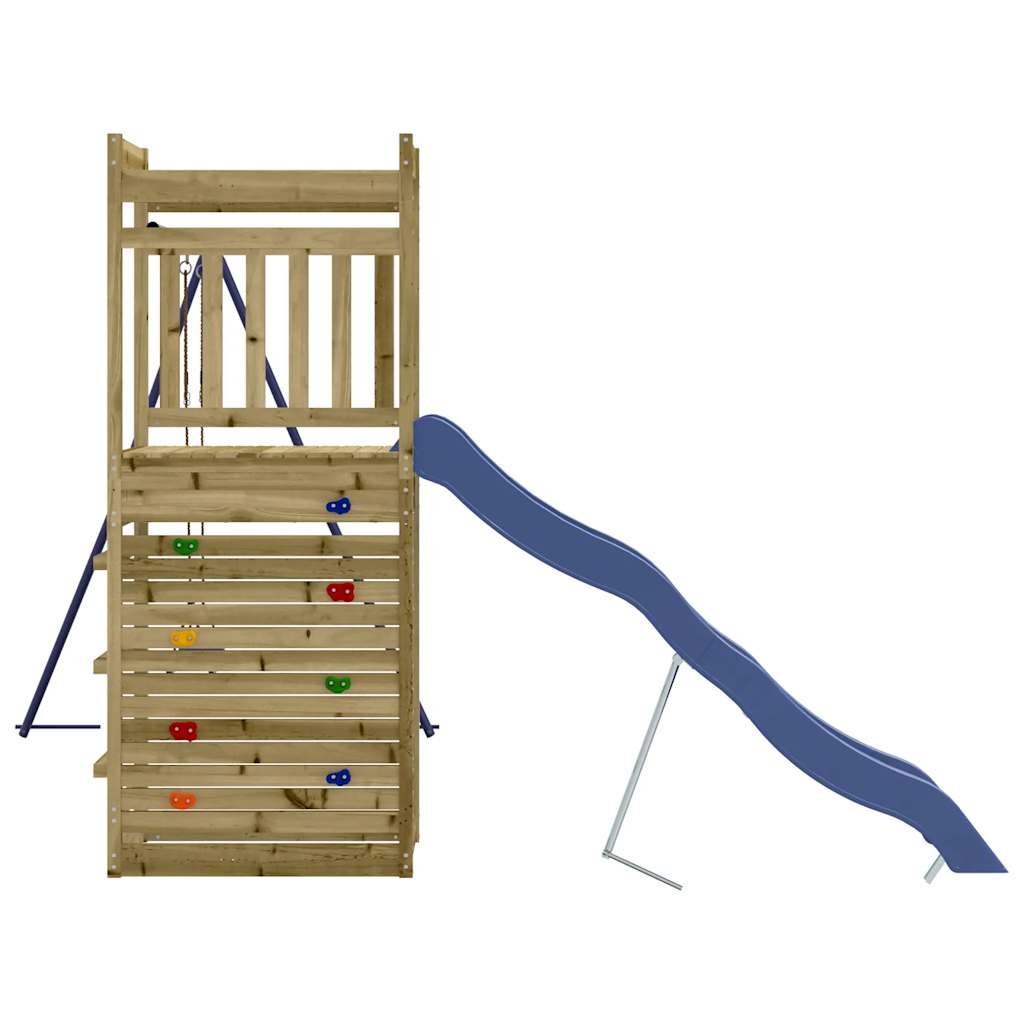Spielturm aus imprägniertem Kiefernholz und massivem Douglasien- und Kiefernholz