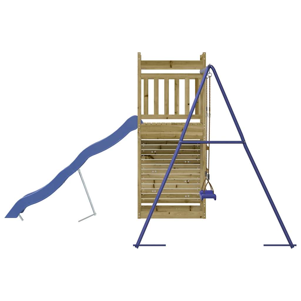 Spielturm aus imprägniertem Kiefernholz und massivem Douglasien- und Kiefernholz