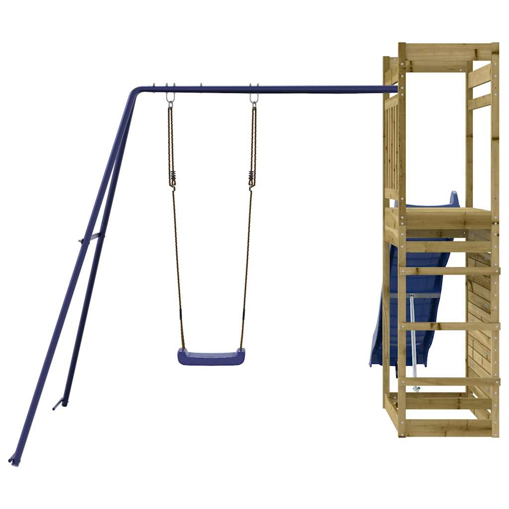 Spielturm aus imprägniertem Kiefernholz und massivem Douglasien- und Kiefernholz