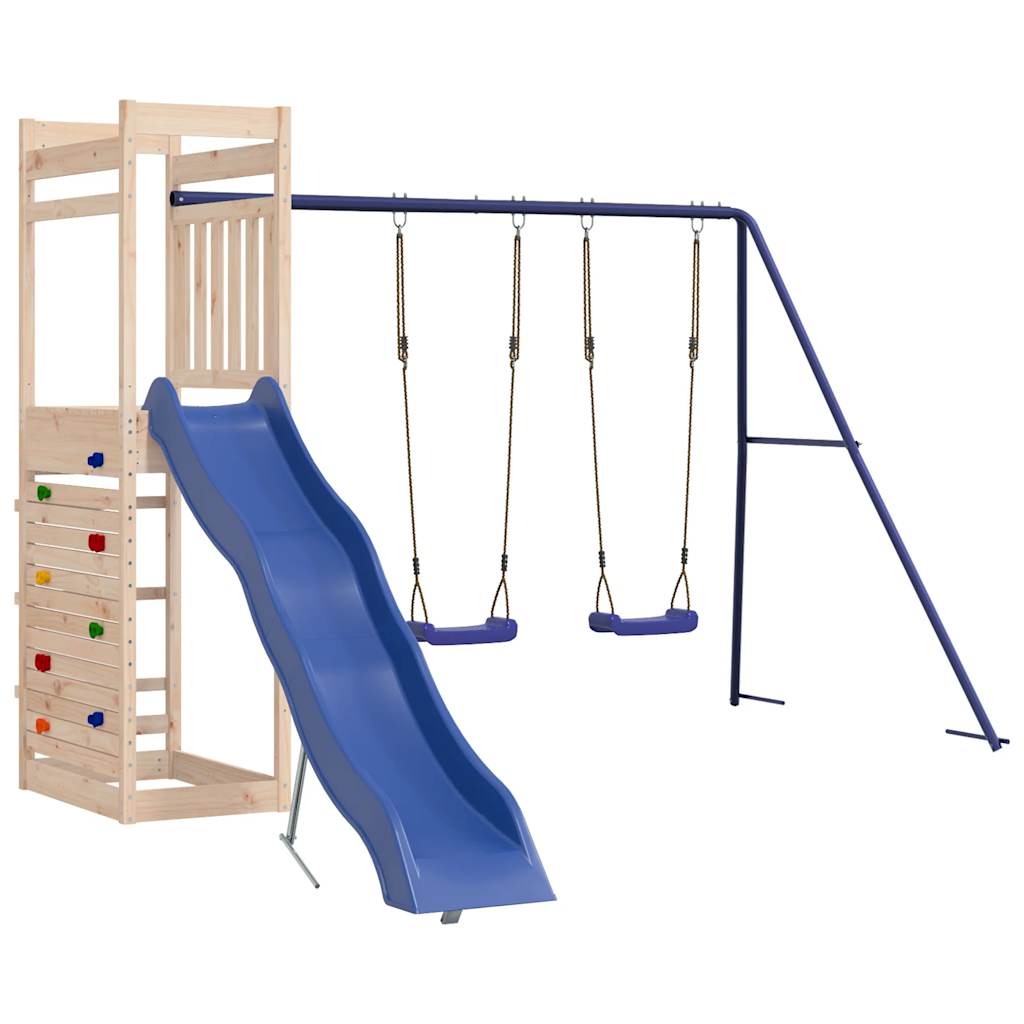 Spielturm aus imprägniertem Kiefernholz und massivem Douglasien- und Kiefernholz