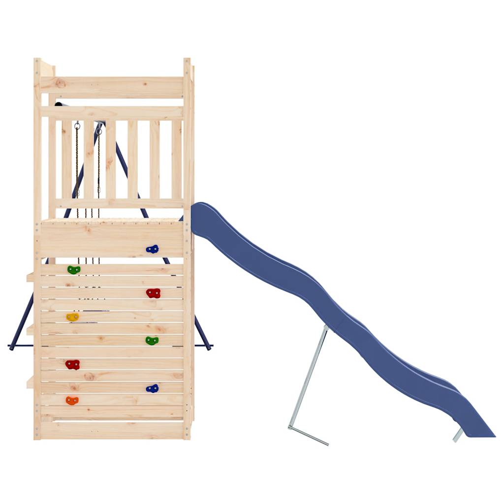 Spielturm aus imprägniertem Kiefernholz und massivem Douglasien- und Kiefernholz