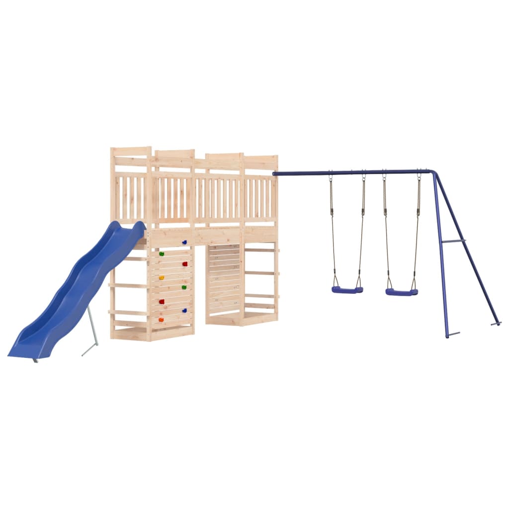Spielturm aus imprägniertem Kiefernholz und massivem Douglasien- und Kiefernholz