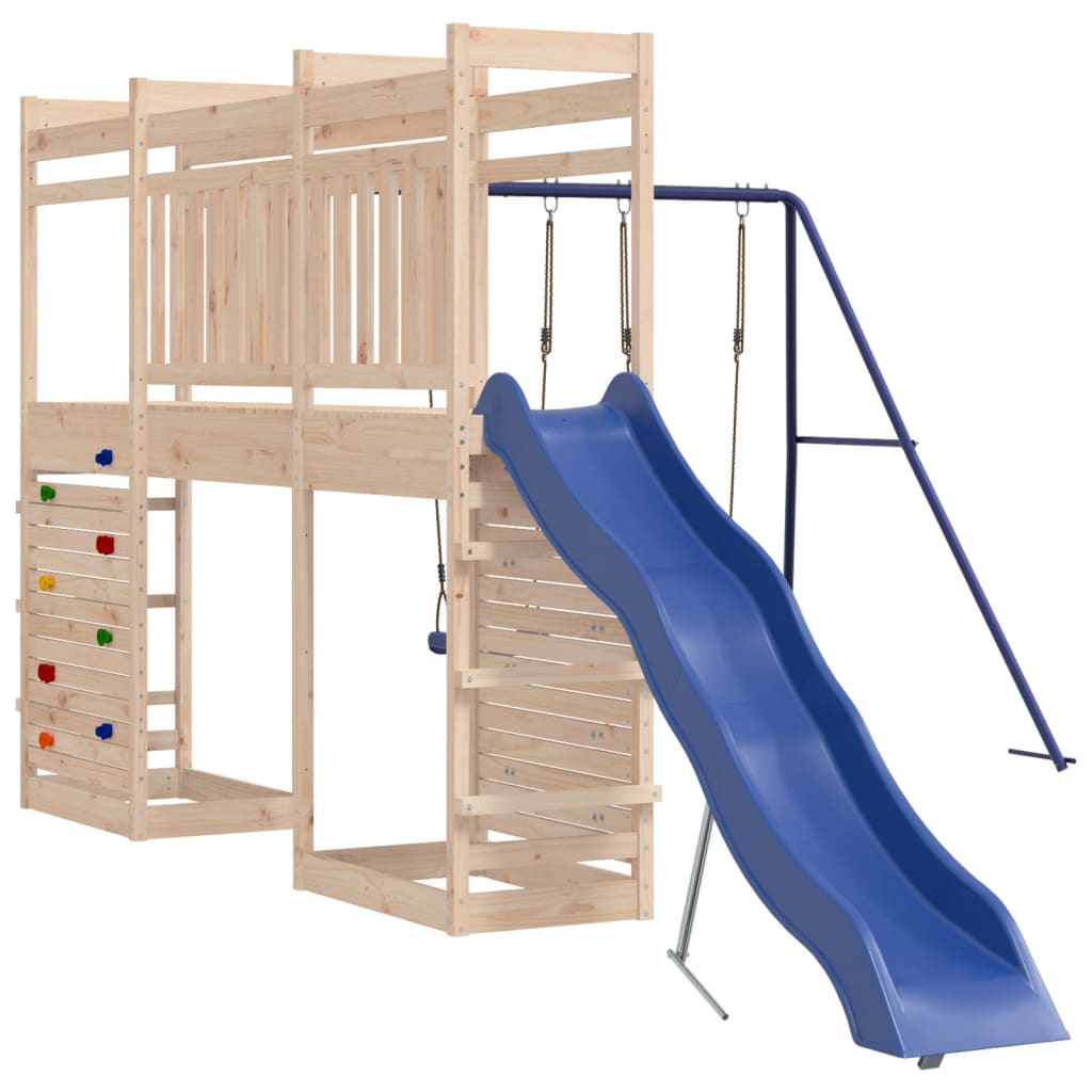 Spielturm aus imprägniertem Kiefernholz und massivem Douglasien- und Kiefernholz