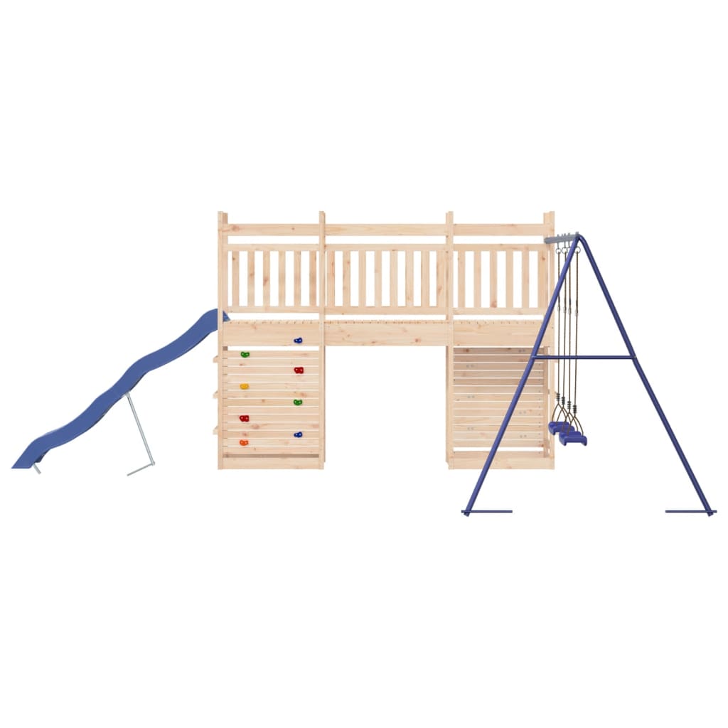 Spielturm aus imprägniertem Kiefernholz und massivem Douglasien- und Kiefernholz